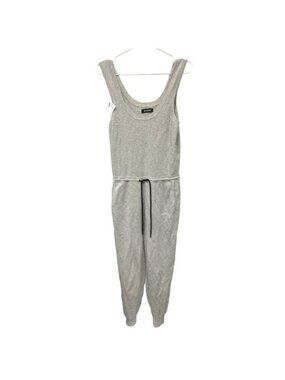 Naadam Light Grey Sleeveless Jogger Jumpsuit